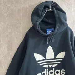 adidas アディダス トレフォイル　デカロゴ パーカー　フーディー　韓国