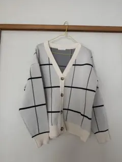 continuer de NICE CLAUP チェック柄カーディガン