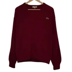 80s CHEMISE LACOSTE ラコステ　ビンテージウールニットセーター