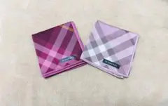 BURBERRY　チェック柄ハンカチ2枚セット