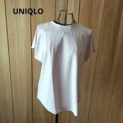 未使用　UNIQLO　ユニクロ　クレープジャージーフレンチスリーブＴのサムネイル