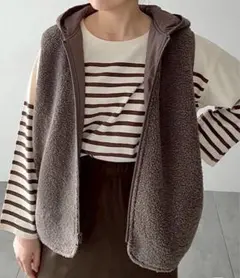 リバーシブルボアベスト