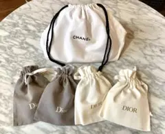 CHANELドローストリングバッグ＋DIORポーチセット