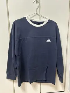 adidas ネイビー 長袖トレーナー