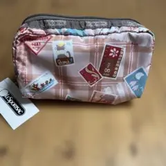 LeSportsac 郵便切手柄ポーチ