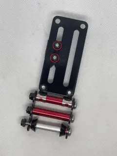 ニックスダストカップ用　ニックス風チェーン(ブラック×レッド)脱着セフ付きのサムネイル