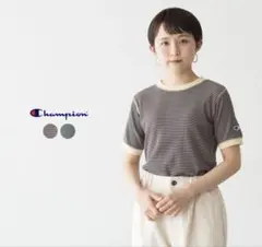 チャンピオン ウィメンズ ショートスリーブボーダーTシャツのサムネイル