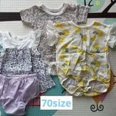 はらぺこあおむし 半袖 ロンパース 女の子 夏服まとめうり