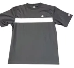 Champion グレー Tシャツ ホワイトストライプ