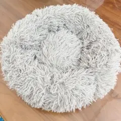 新品⭐️ ペットベッド 猫 犬 ラウンド型 クッション　40cm ライトグレー