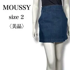 美品 マウジー バックジッパー デニムミニスカート インディゴ サイズ2のサムネイル