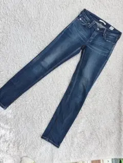 未使用品　SOMETHING サムシング　スキニーデニムパンツ　S ダメージ加工