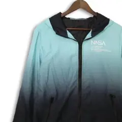 【美品】Y2K 平成女子 NASA ナイロンパーカー グラデ ミントグリーンのサムネイル