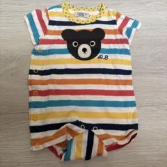 DOUBLE.B ストライプロンパース 70サイズ