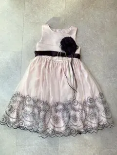 花とリボン付きドレス 120サイズ