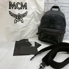 美品】MCM リュック 黒 ブラック ミニ S - メルカリ