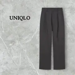 UNIQLO リネンブレンドタックワイドパンツ