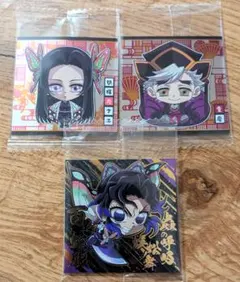 鬼滅の刃ディフォルメシールウエハース14　胡蝶しのぶ　カナエ　童磨　3枚セット