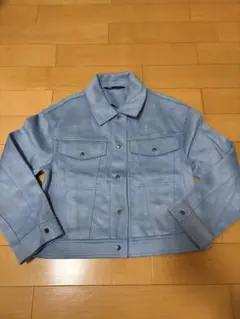 ZARA ライトブルー スエード風ジャケット