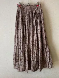 FUN 　花柄プリーツスカート　丈約90cm