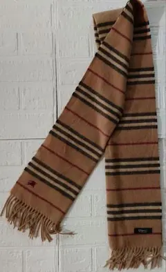 BURBERRY Black Label ストライプカシミアマフラー