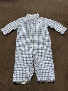 【polo】ストライプシャツ　オーバーオール