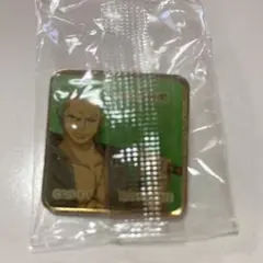 ☆非売品☆ゾロ ピンバッジ 緑色 正方形　くら寿司☆ワンピース