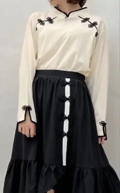 【axes famme】チャイナ釦マオカラーＰＯ