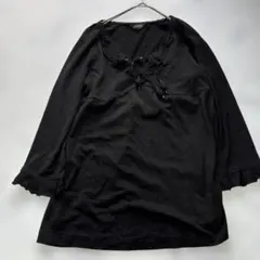 ✨美品✨ 【INGEBORG】 インゲボルグ　黒フリルセーターのサムネイル