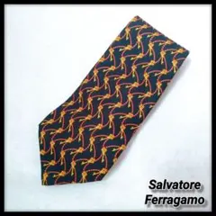 Salvatore Ferragamo 페라가모 넥타이 열쇠 무늬 실크
