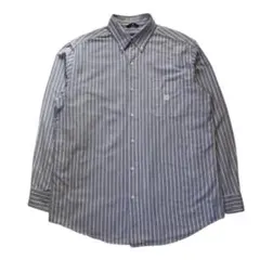 CHAPS ストライプ オックスフォードシャツ BD M ブルー