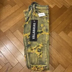 バラバサスvalabasas ハードクラッシュダメージフレアデニム 新品30