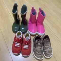 【まとめ売り】キッズシューズ4足セット 18cm/19cm スニーカー 長靴