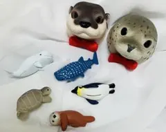 ♣海洋動物フィギュア·コードに付けるマスコット全種·立体的パズルフィギュア