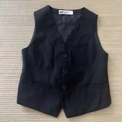 H&M 黒 ベスト 3-4Y