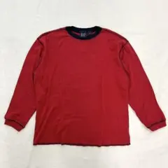 GAP ギャップ 赤 L 長袖 カットソー シンプル