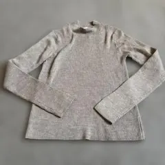 OPAQUE.CLIP リブ編み ハイネック 長袖セーター