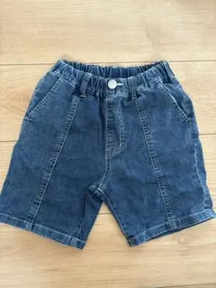 ダークブルーデニムハーフパンツ 120