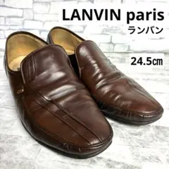 LANVIN paris ランバン　ローファー　スリッポン　ブラウン　レザーのサムネイル