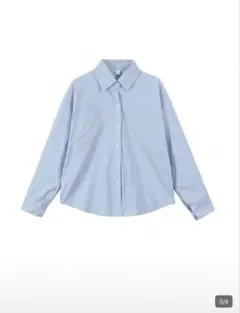 ライトブルー オーバーサイズシャツ