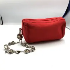 ジャンニヴェルサーチ GianniVersace ポーチ チェーン レッド 赤のサムネイル