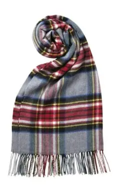 GU カシミヤタッチストール グレー チェック