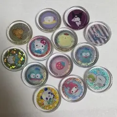 おはじきシール　サンリオ　アフロ犬　こげぱん　うさぎ　キティ　マイメロ　クロミ