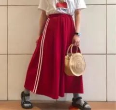 Ray BEAMS / adidas /ジャージ素材ラインスカート