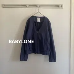 BABYLONE ジップアップ　コットンリネン　ネイビー　サイズ36のサムネイル
