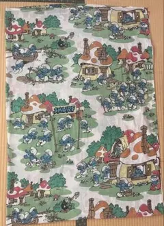 レア　スマーフ柄シーツ　フルサイズ