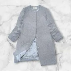 UNITED ARROWS アルパカ モヘア シャギーコート ノーカラー 38