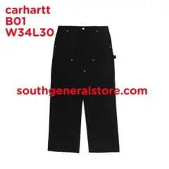 USA製 1st カーハート B01 W34L30 ダブルニー BLK