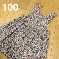 【美品】UNIQLO 花柄ジャンパースカート 100cm