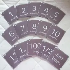 マンスリーカード　月齢カード　ニューボーンフォト　アルバム　ベビー　月齢フォト